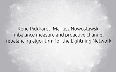 Imbalance measure and proactive channel rebalancing algorithm for the Lightning Network